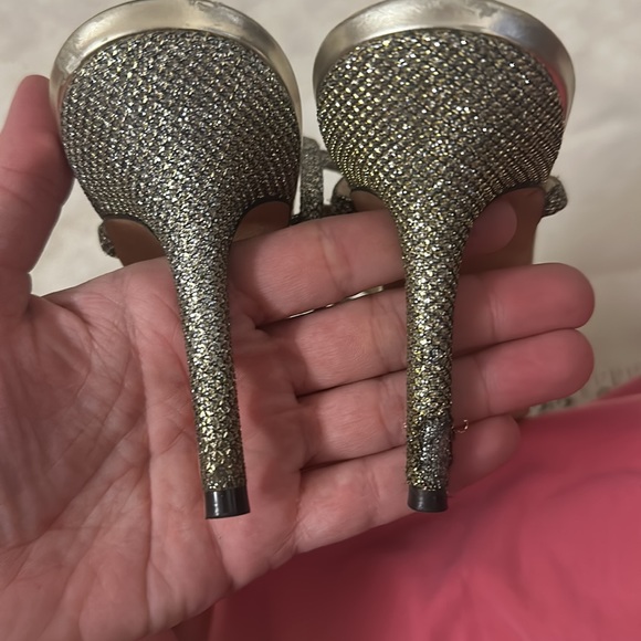 Jimmy Choo silver evening shoe size 36 / 6 - Picture 6 of 7